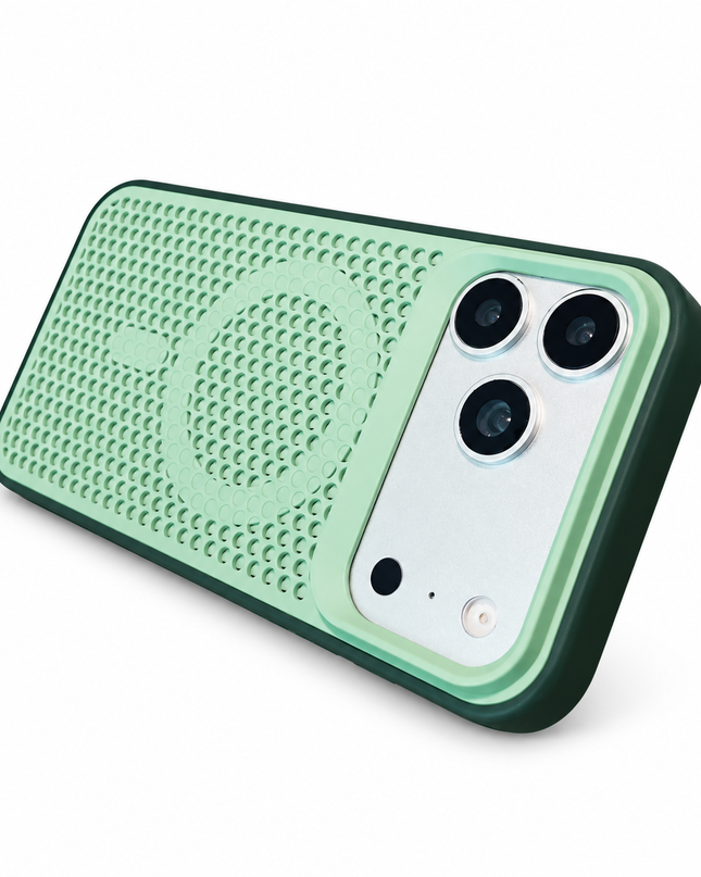 Mesh Cooling MagSafe Case for iPhone – green colour