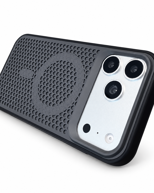 Mesh Cooling MagSafe Case for iPhone – black colour