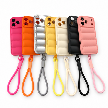 Puffer Silicone Lanyard Case for iPhone – product view 2