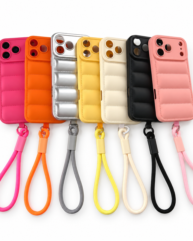 Puffer Silicone Lanyard Case for iPhone – product view 2