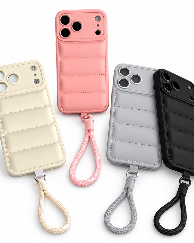 Puffer Silicone Lanyard Case for iPhone – product view 3